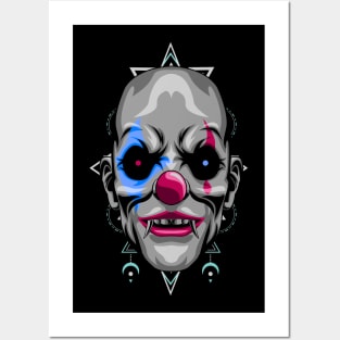 crazy clown Posters and Art